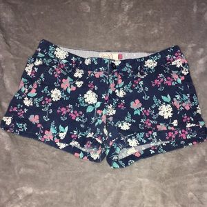 Floral Denim-Like Shorts
